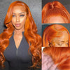 Orange Ginger Body Wave 13x6 HD Transparent Lace Front Wig