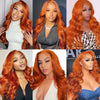 Orange Ginger Body Wave 13x6 HD Transparent Lace Front Wig