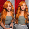 Orange Ginger Body Wave 13x6 HD Transparent Lace Front Wig