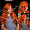 Orange Ginger Body Wave 13x6 HD Transparent Lace Front Wig